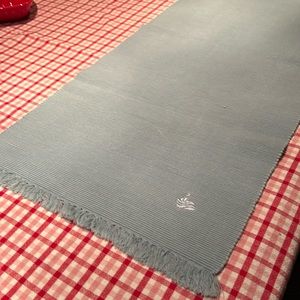 Periwinkle blue Fiesta table runner 34 inches long and 12 inches wide Excellent